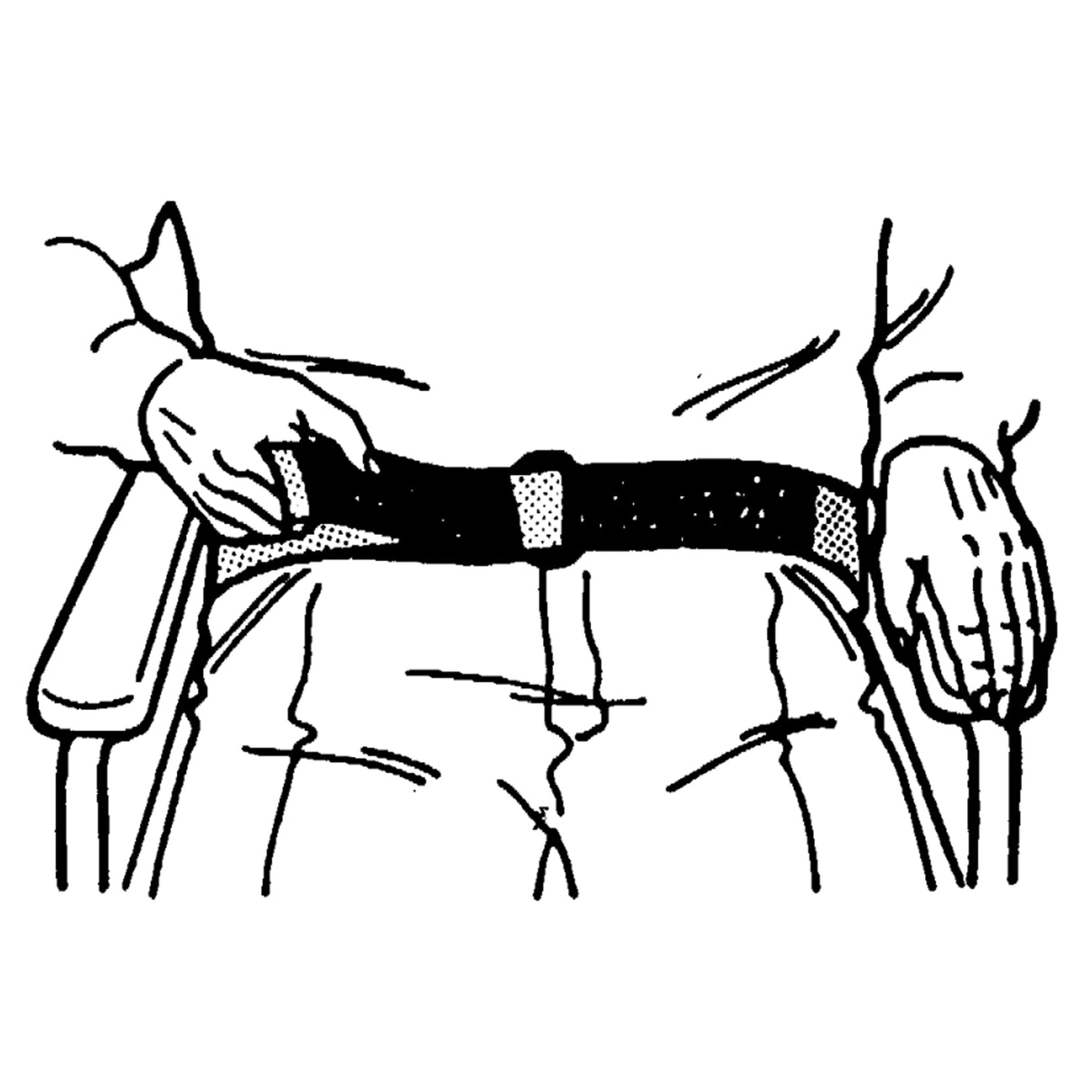 SkiL-Care Patient Release Wheelchair Safety Belt, 2 x 37 in., Blue