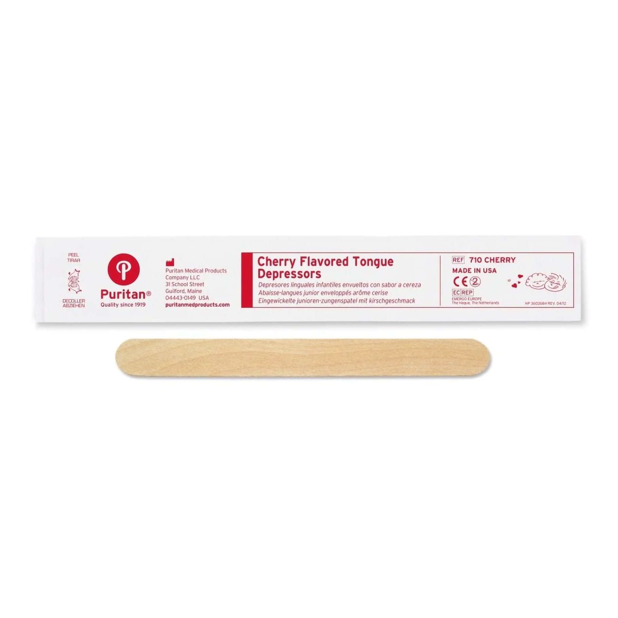 Puritan® Cherry Flavored Tongue Depressor