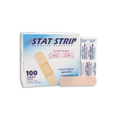 American® White Cross Stat Strip® Tan Adhesive Strip, Â¾ x 3 Inch