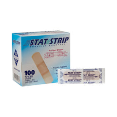 American® White Cross Stat Strip® Tan Adhesive Strip, Â¾ x 3 Inch