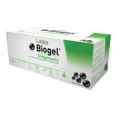Biogel® Diagnostic Latex Extended Cuff Length Exam Glove, Size 7.5, Straw