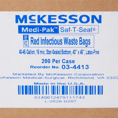 SAF-T-SEAL® Infectious Waste Bag, 40-45 gal