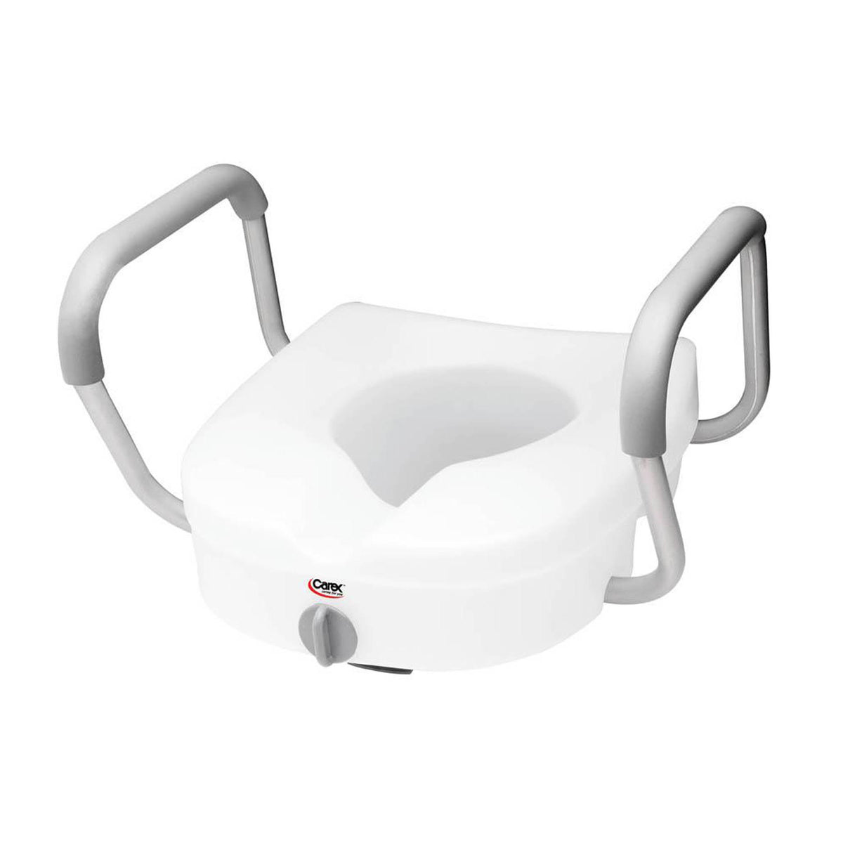 Carex® E-Z Lock Raised Toilet Seat with Armrests