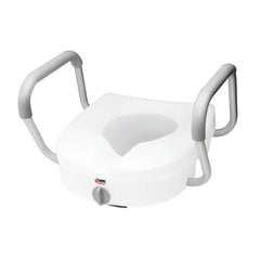 Carex® E-Z Lock Raised Toilet Seat with Armrests