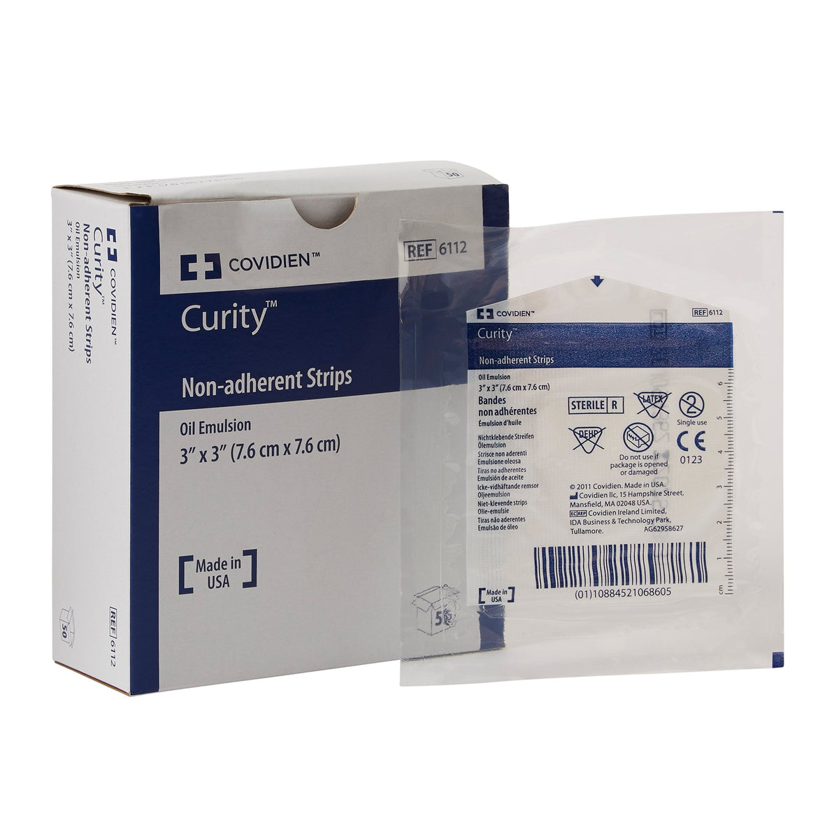 Curity Oil Emulsion Impregnated Dressing, 3 x 3 Inch