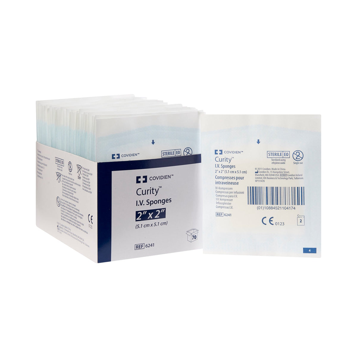 Curity I.V. / Drain Split Dressing, 2 x 2 Inch