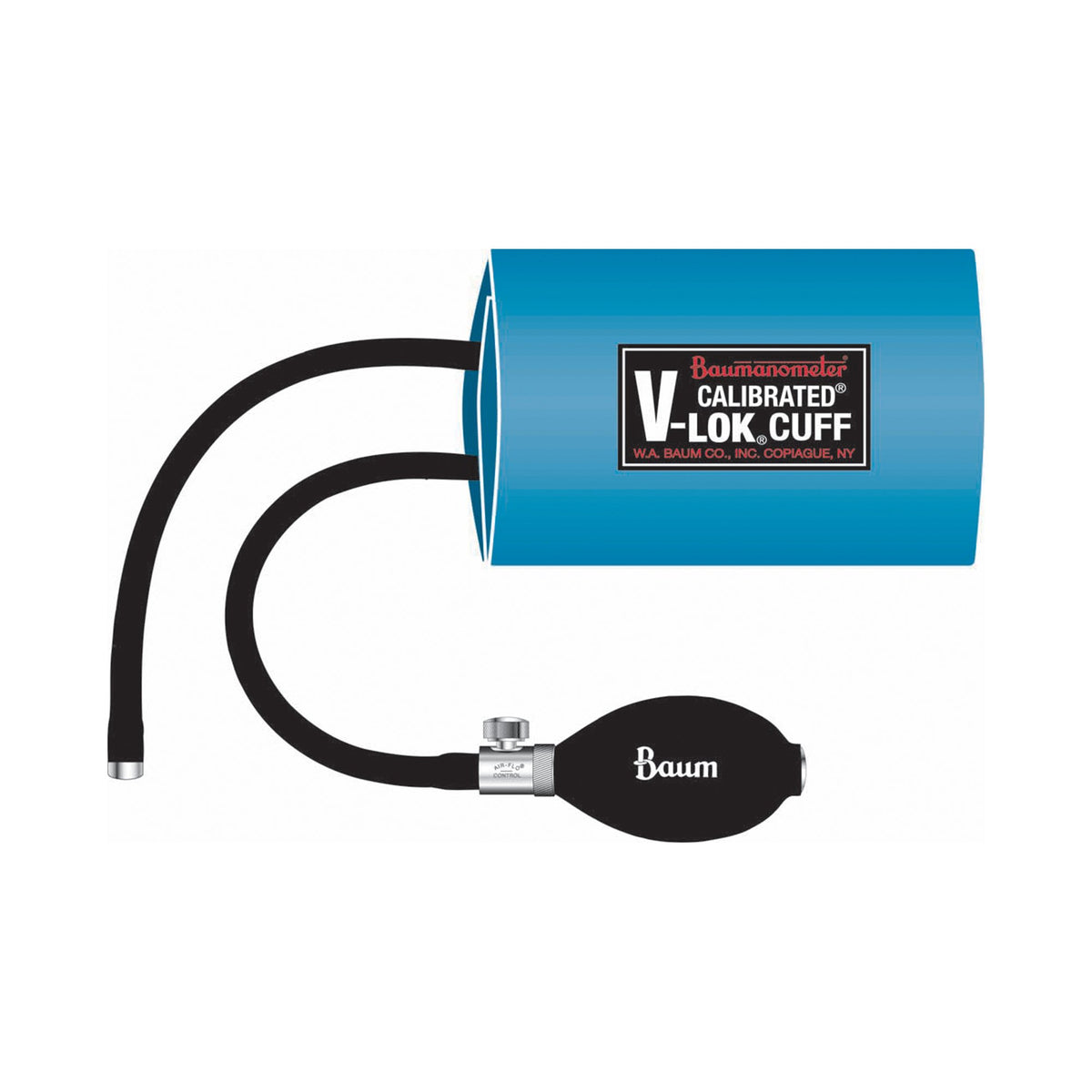 W.A. Baum Calibrated V-Lok Blood Pressure Cuff and Bulb, Adult, Thigh, extra large