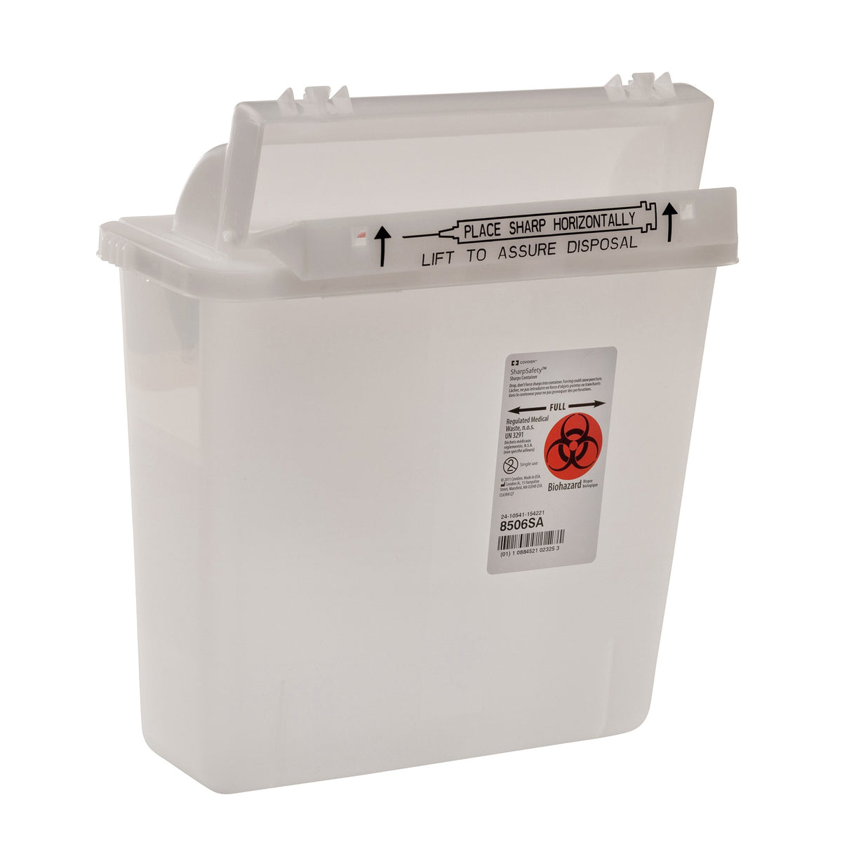 SharpStar In-Room Multi-purpose Sharps Container, 1-1/4 Gallon, 12Â½ x 10Â¾ x 5Â½ Inch