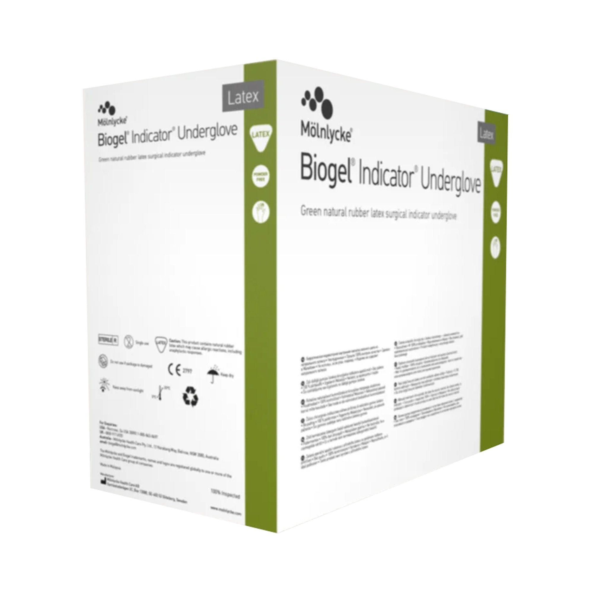 Biogel® Indicator Latex Surgical Underglove, Size 8.5, Green