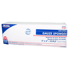 Dukal Nonsterile Gauze Sponge, 3 x 3 Inch