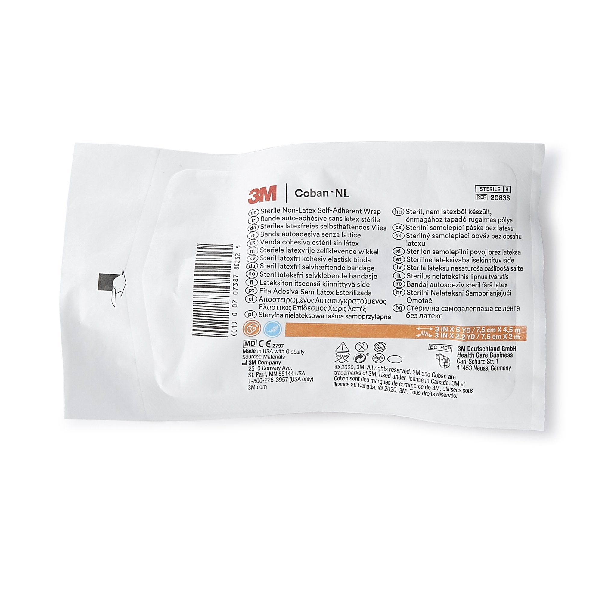 3M Coban LF Self-adherent Closure Cohesive Bandage, 3 Inch x 5 Yard