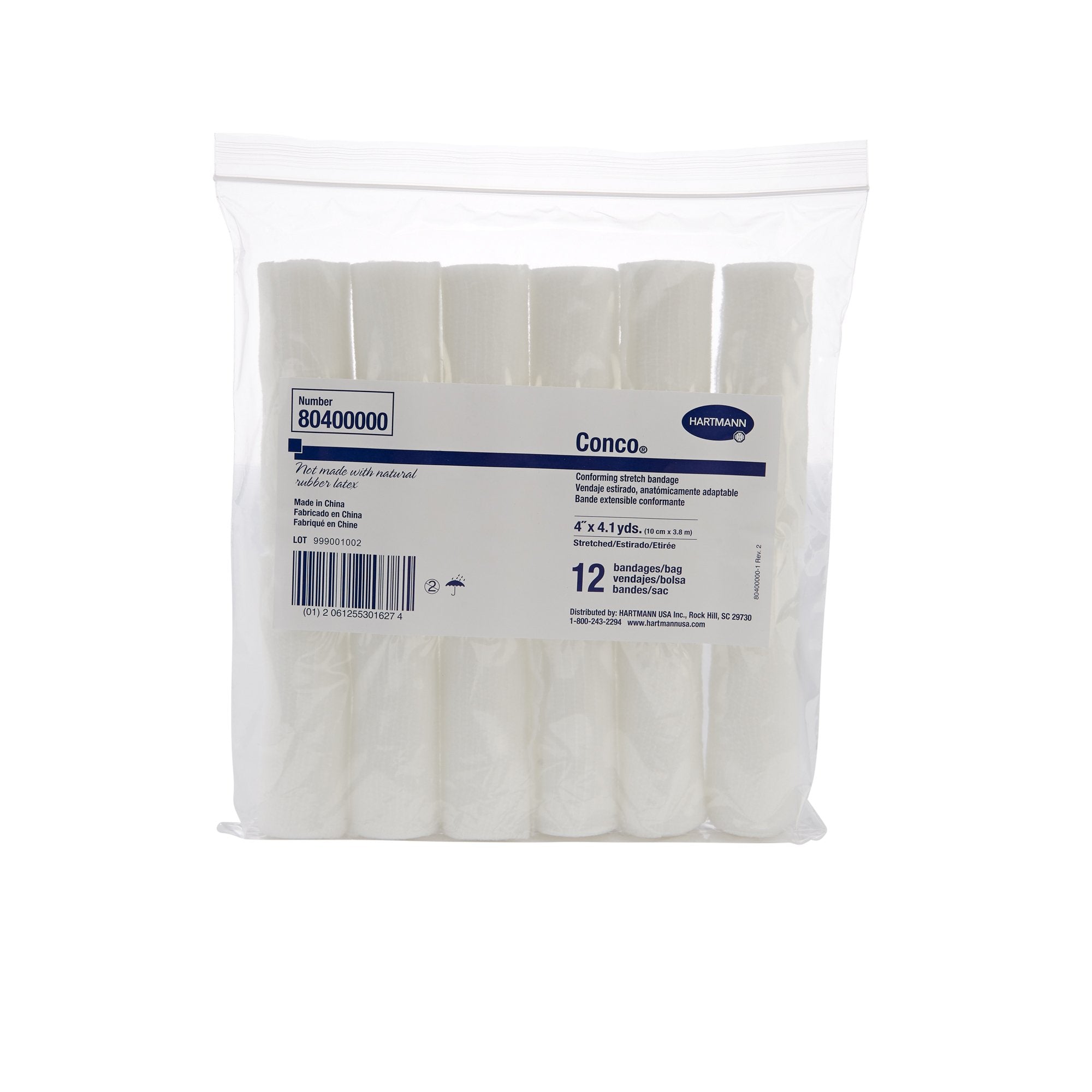 Conco® NonSterile Conforming Bandage, 4 Inch x 4-1/10 Yard