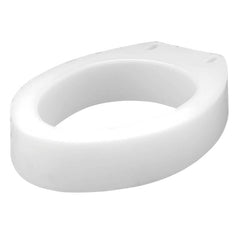 Carex Elongated Raised Toilet Seat, White, 3Â½ Inches, 300 lbs. Capacity