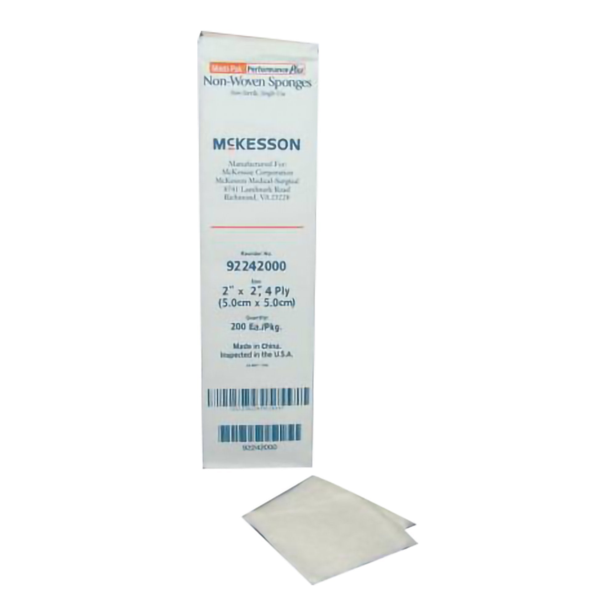 McKesson NonSterile Nonwoven Sponge, 2 x 2 Inch