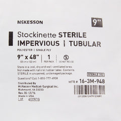 McKesson Sterile Impervious Surgical Stockinette, 9 W x 48 L Inch