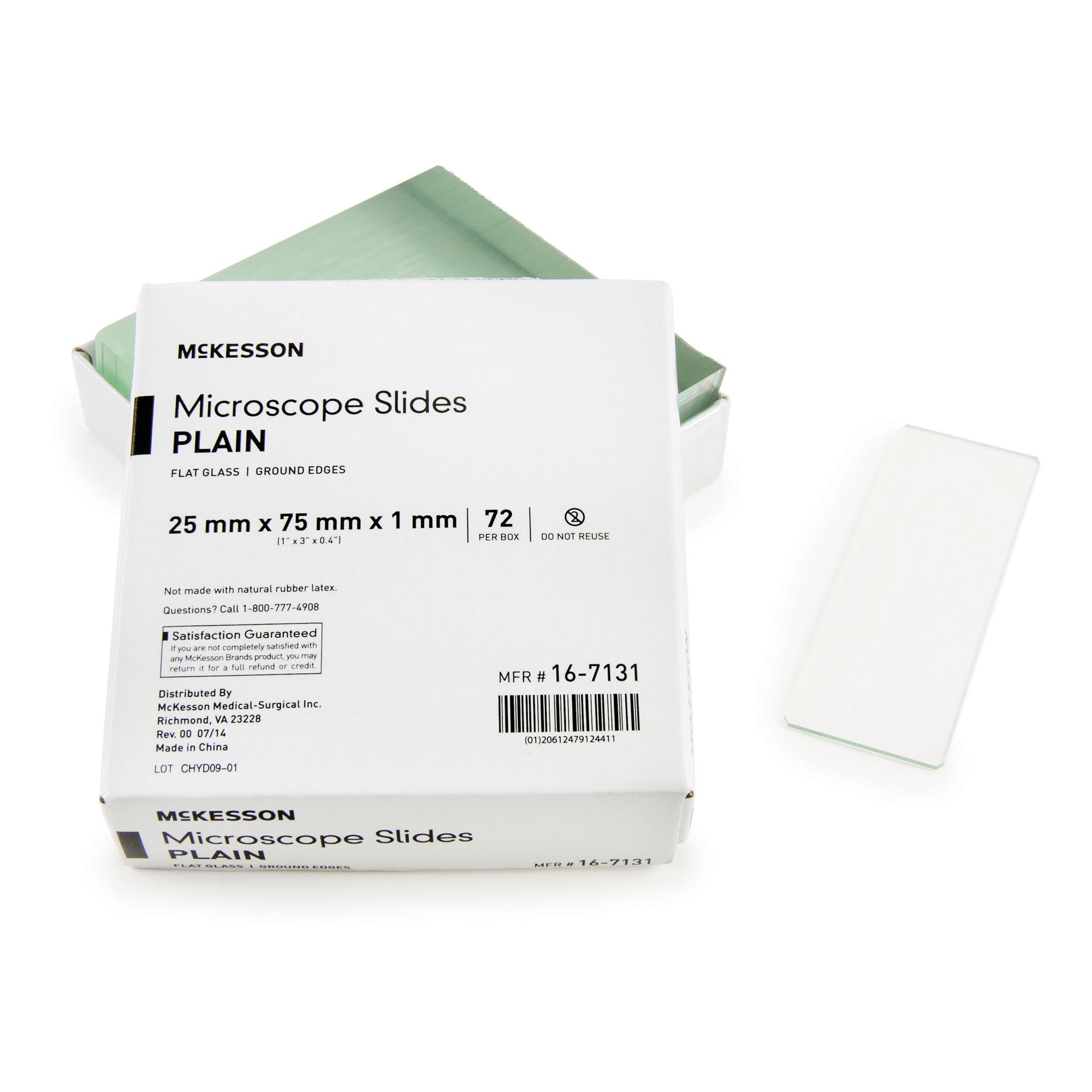 McKesson Plain Microscope Slide, 1 x 3 Inch