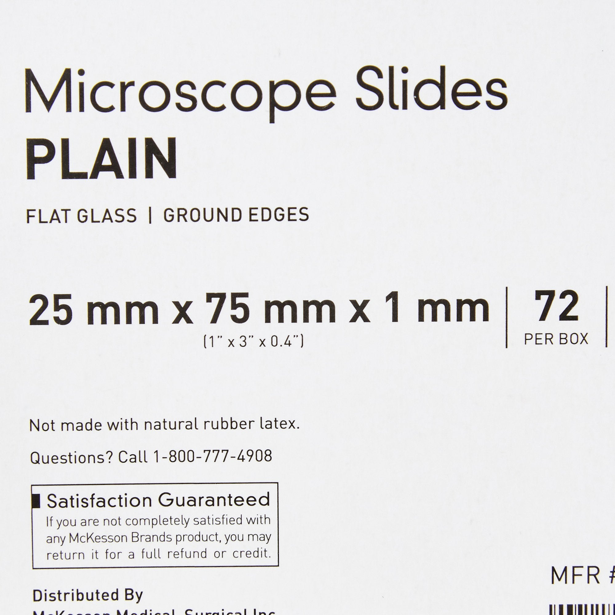 McKesson Plain Microscope Slide, 1 x 3 Inch