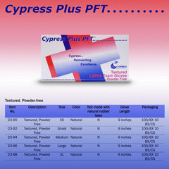 Cypress Plus® PFT Latex Standard Cuff Length Exam Glove, Extra Small, Ivory