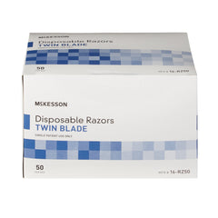 McKesson Twin-Blade Disposable Razor, Blue