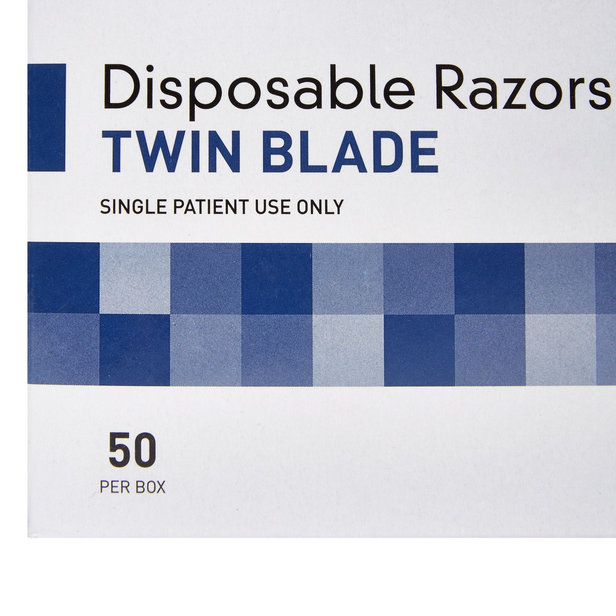 McKesson Twin-Blade Disposable Razor, Blue