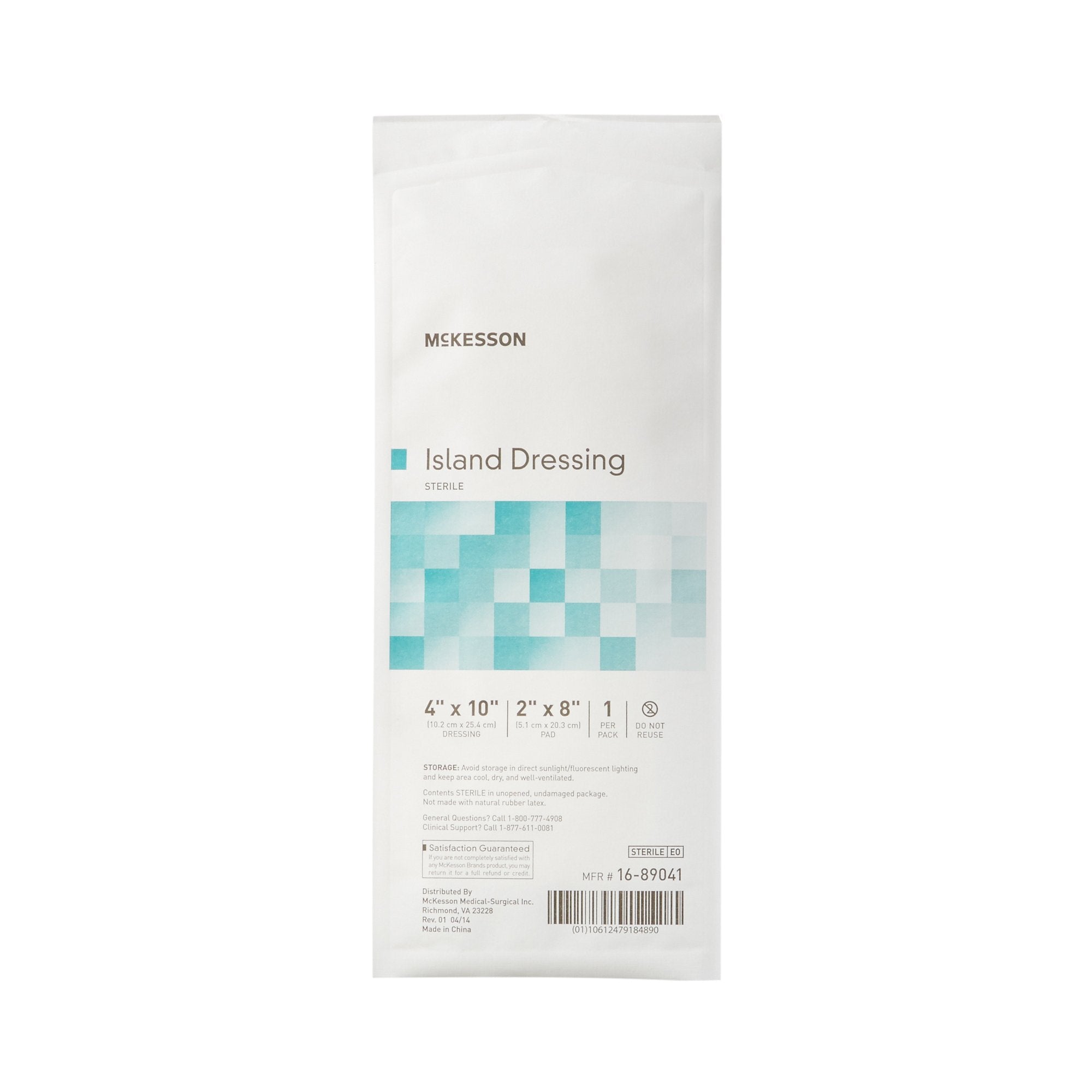 McKesson White Adhesive Dressing, 4 x 10 Inch