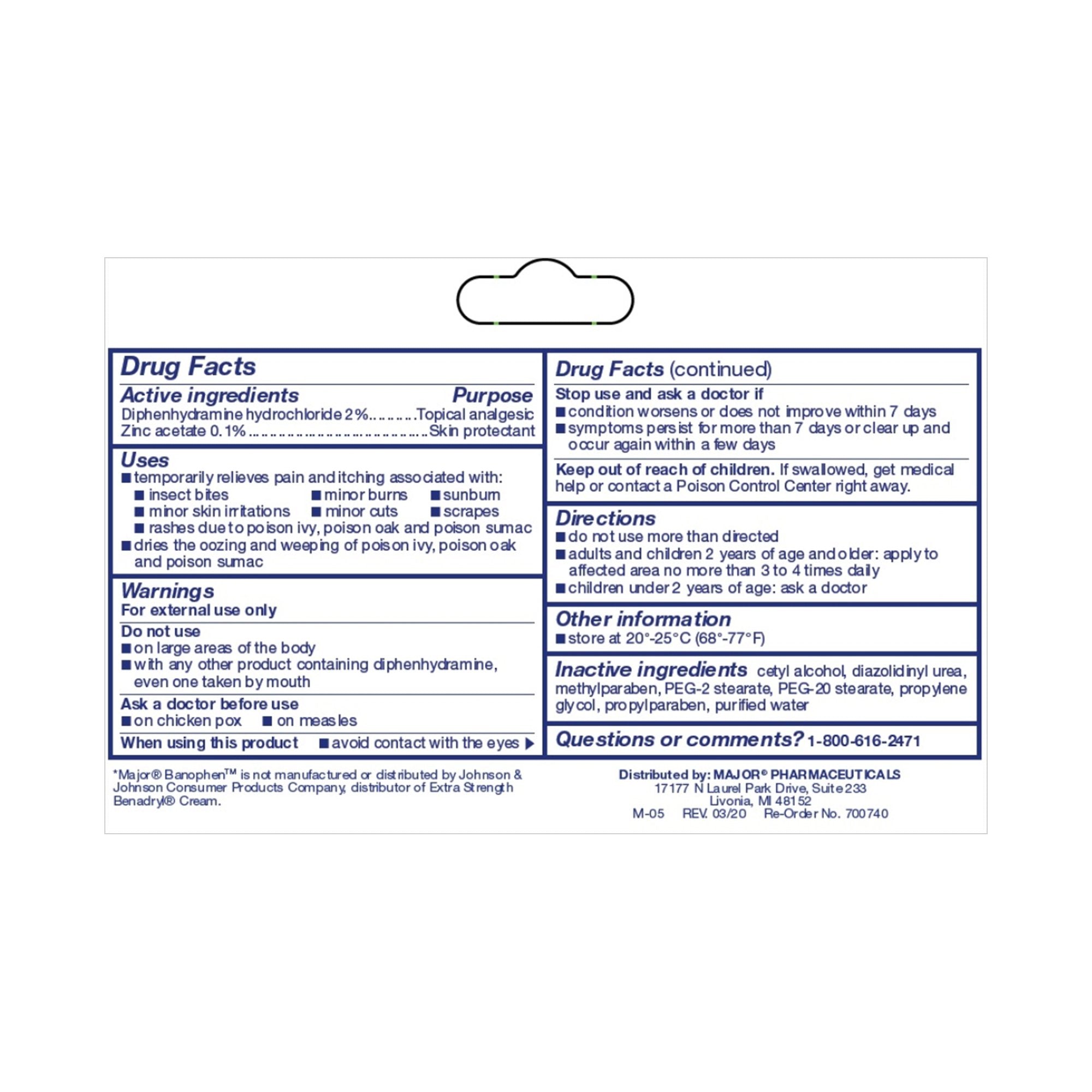 Banophen Diphenhydramine HCl / Zinc Acetate Itch Relief