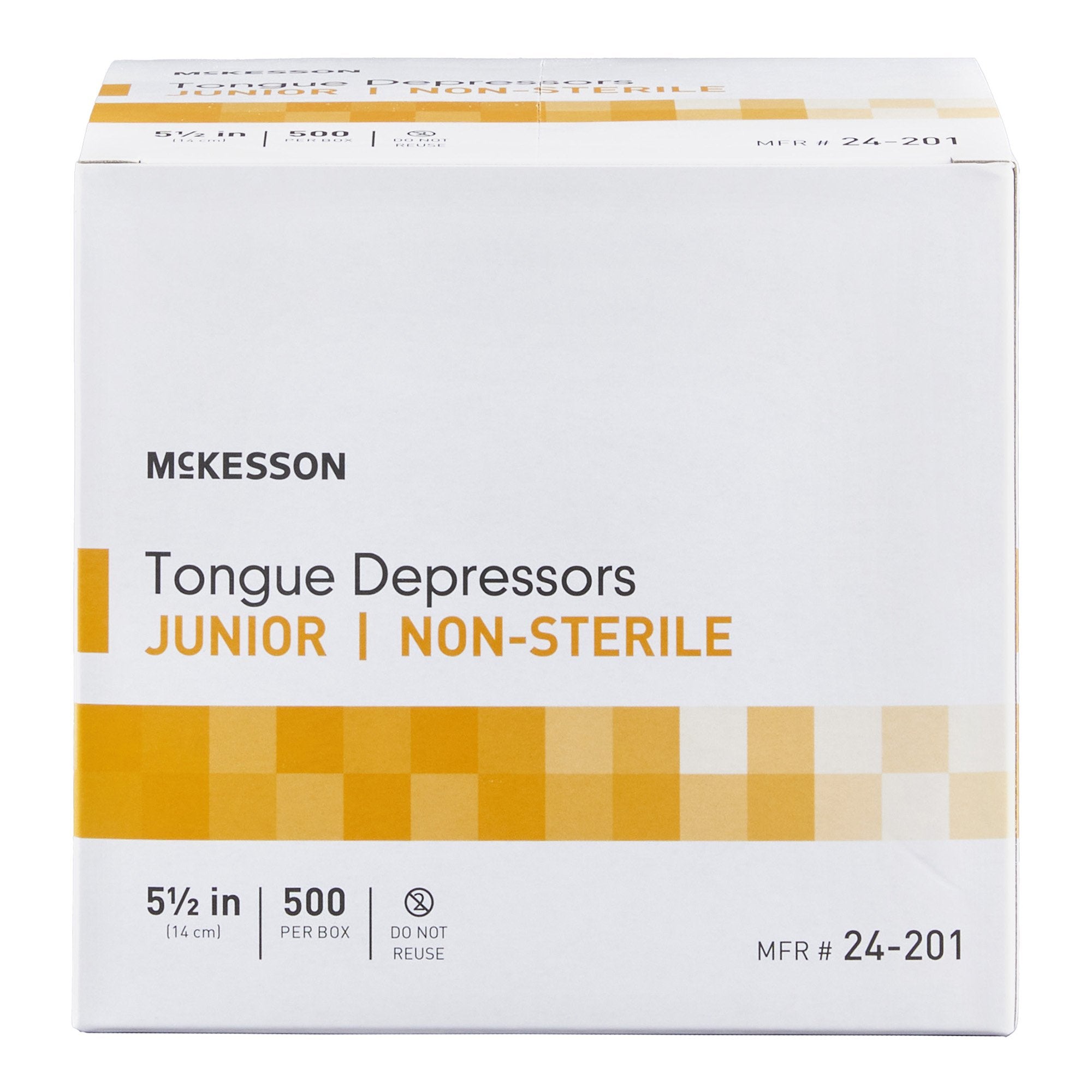 McKesson Tongue Depressor, Non-Sterile, Wooden, Junior, 5 1/2 in, 500 Count