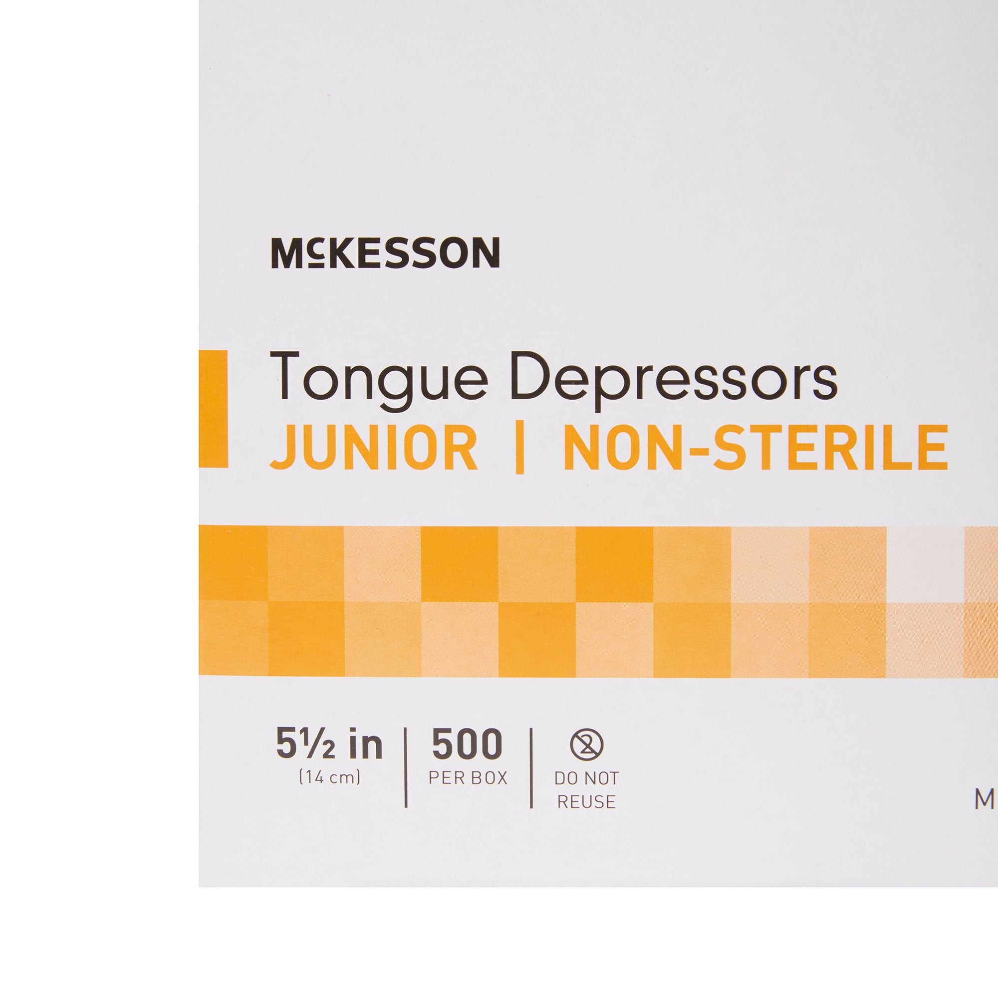 McKesson Tongue Depressor, Non-Sterile, Wooden, Junior, 5 1/2 in, 500 Count