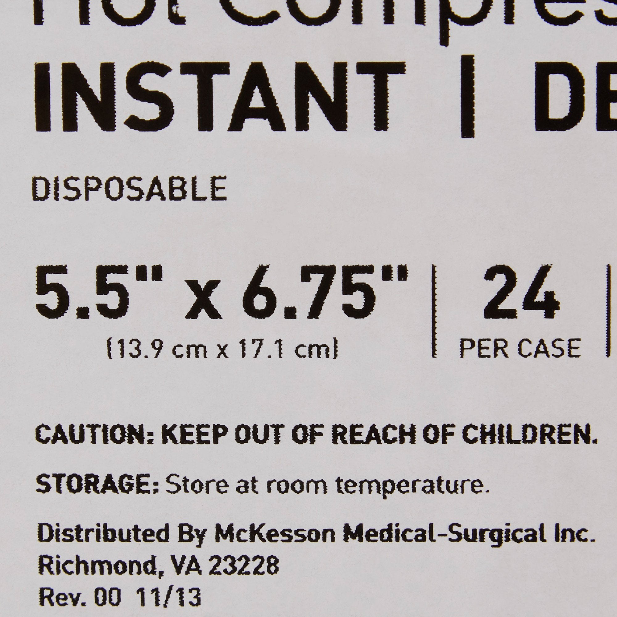 McKesson Deluxe Hot Pack, 5Â½ x 6Â¾ Inch