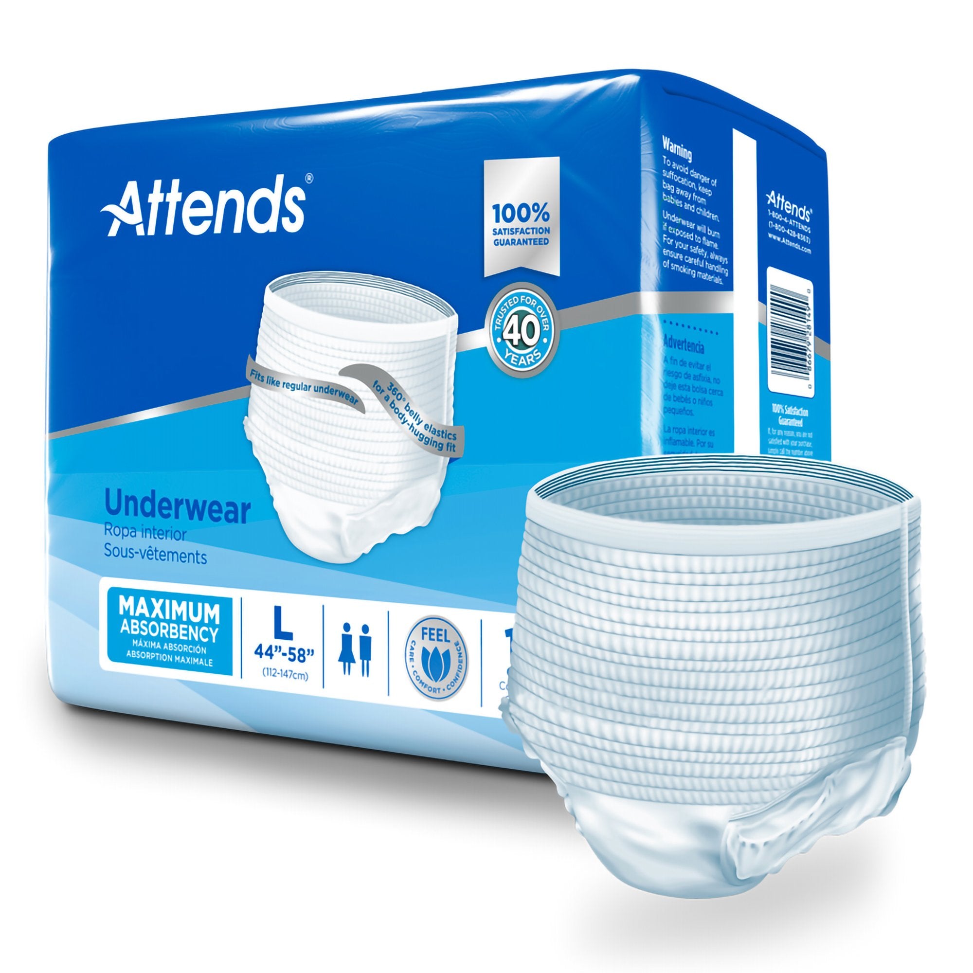 Attends® Extra Absorbency Underwear, Large