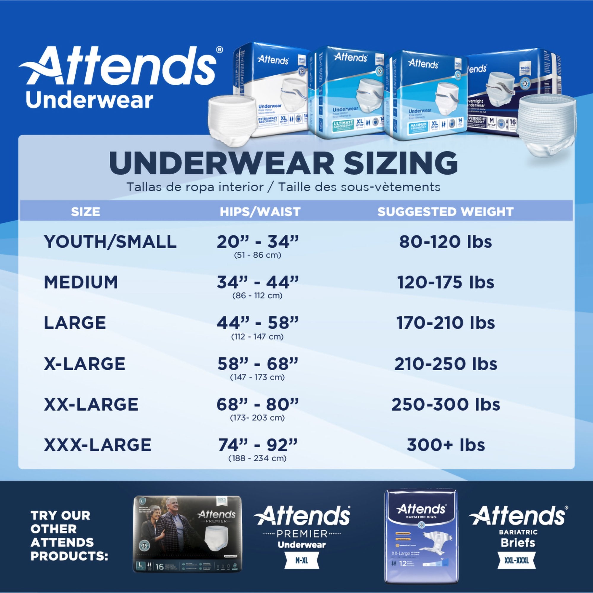 Attends® Extra Absorbency Underwear, Large