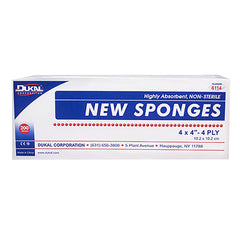 Dukal NonSterile Nonwoven Sponge, 4 x 4 Inch