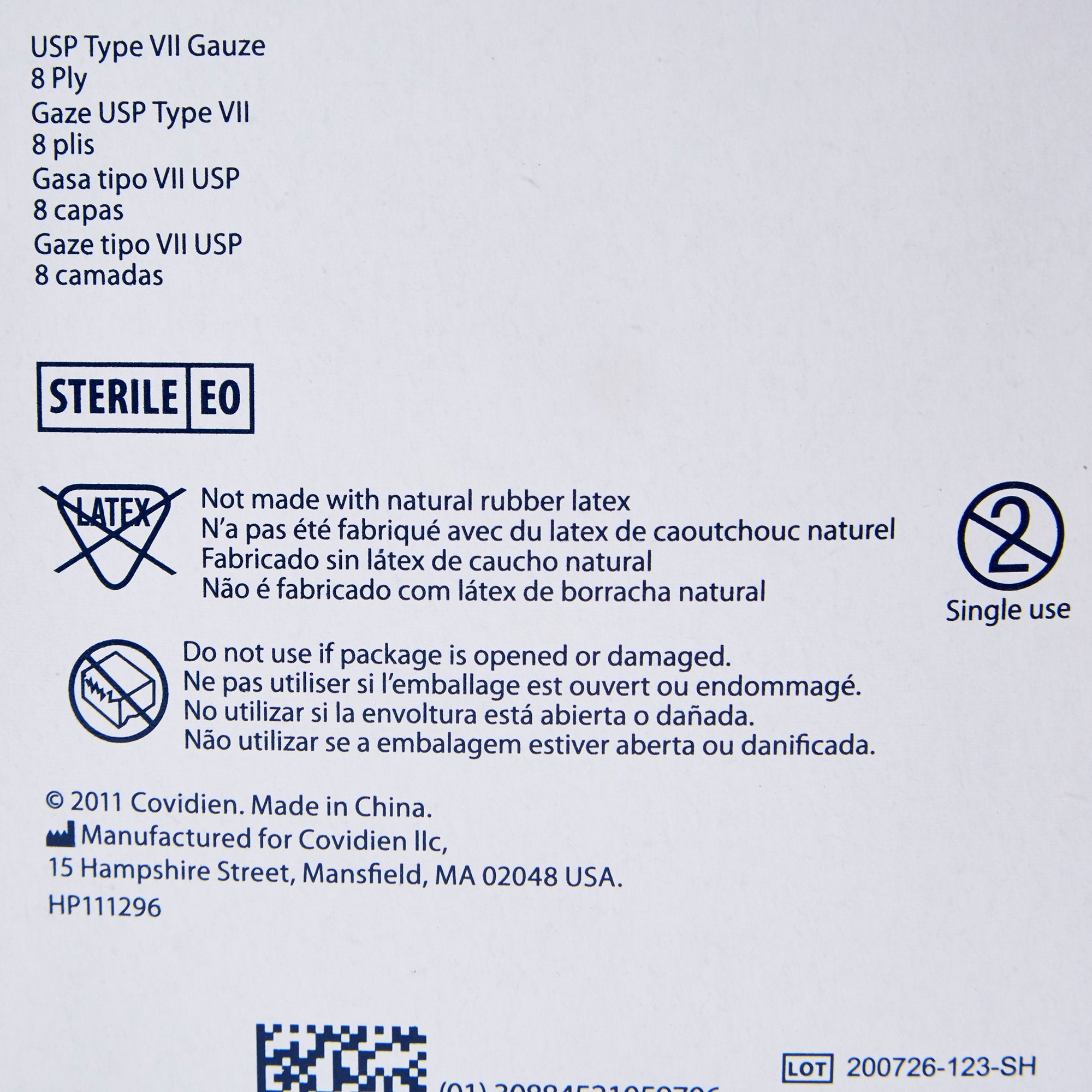 Dermacea Sterile USP Type VII Gauze Sponge, 2 x 2 Inch