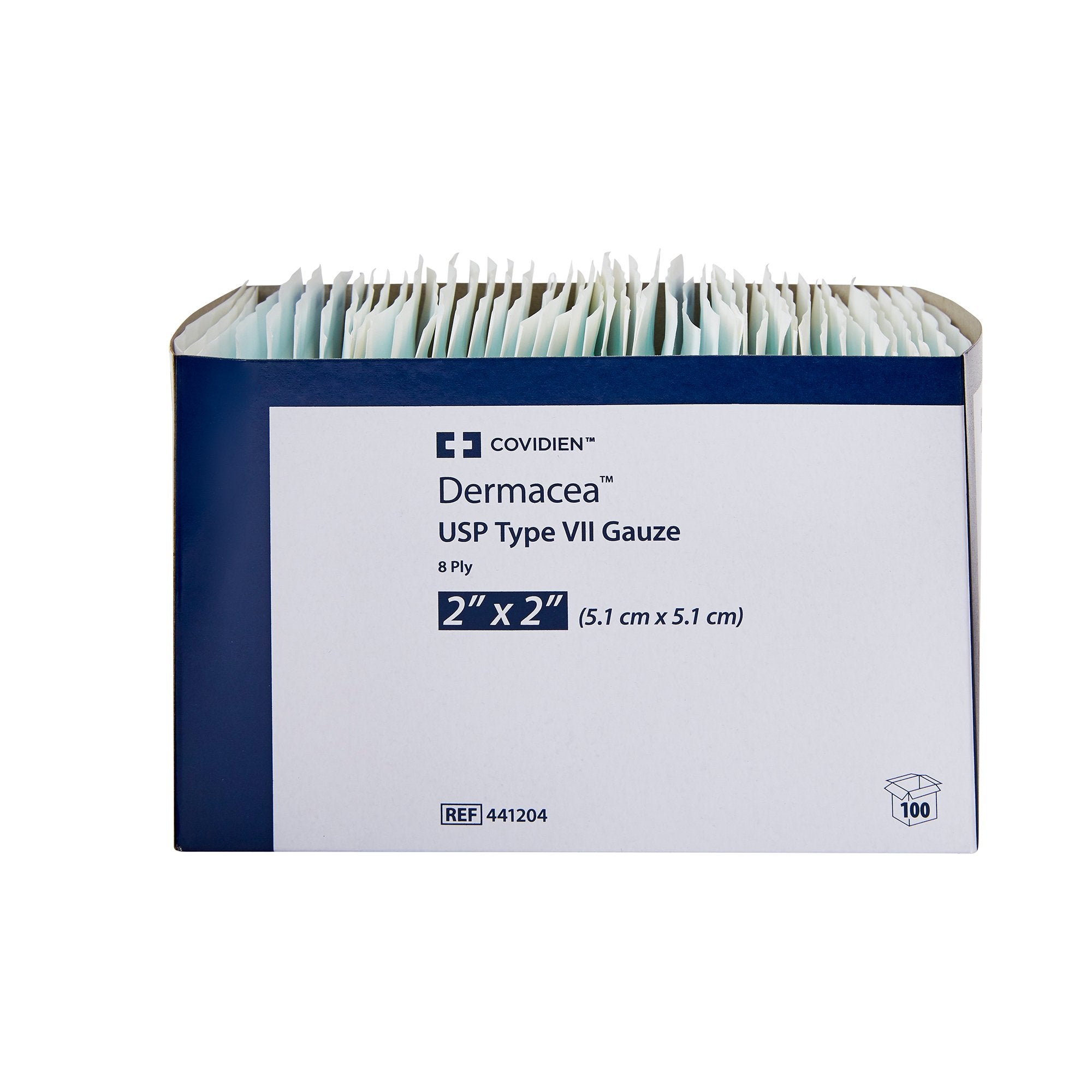 Dermacea Sterile USP Type VII Gauze Sponge, 2 x 2 Inch