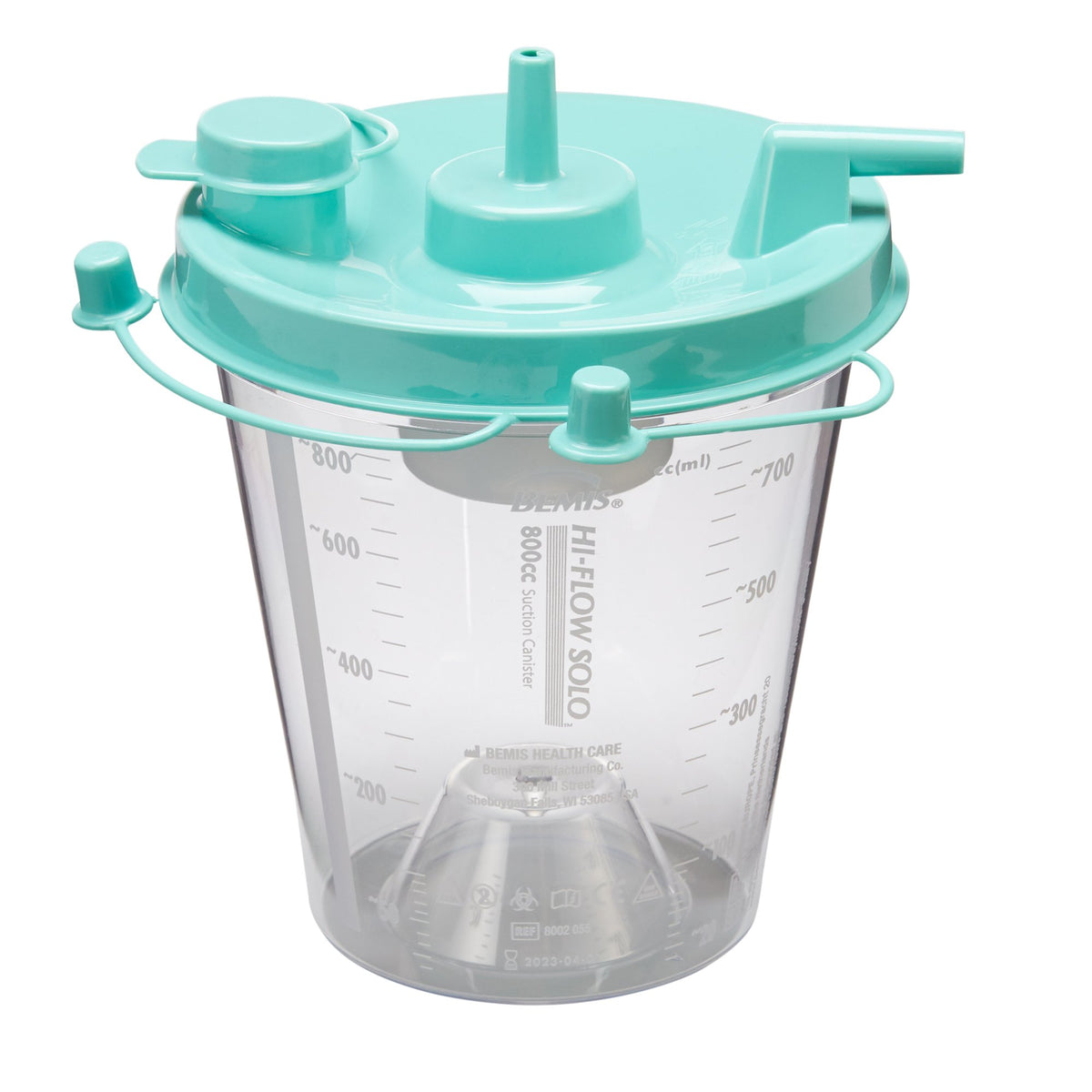 Hi-Flow Rigid Suction Canister for use with Bemis Quick-Drain Systems, 800 mL