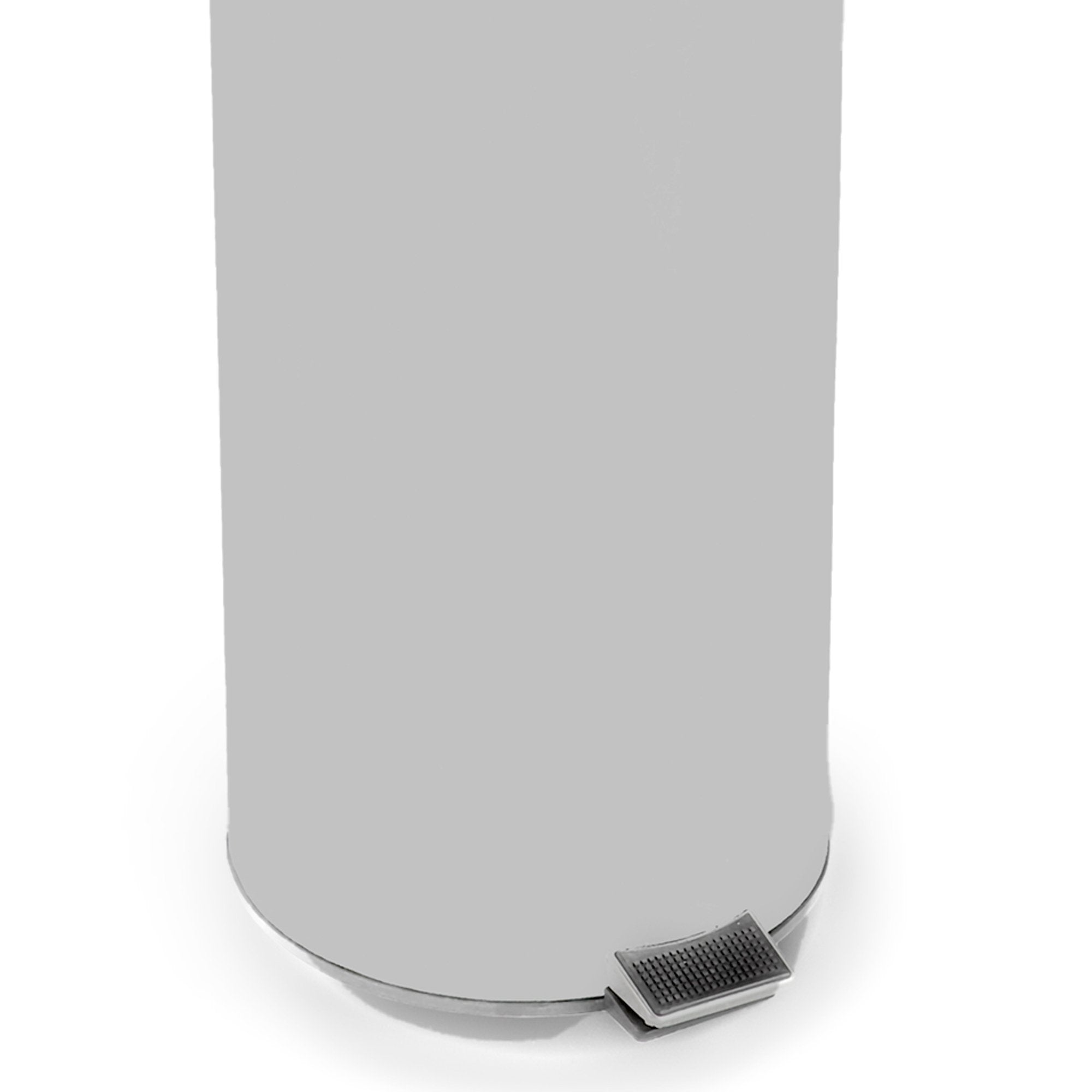 McKesson Trash Can with Plastic Liner, Step-On, Round, Steel, Silver, 32 Qt