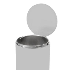 McKesson Trash Can with Plastic Liner, Step-On, Round, Steel, Silver, 32 Qt