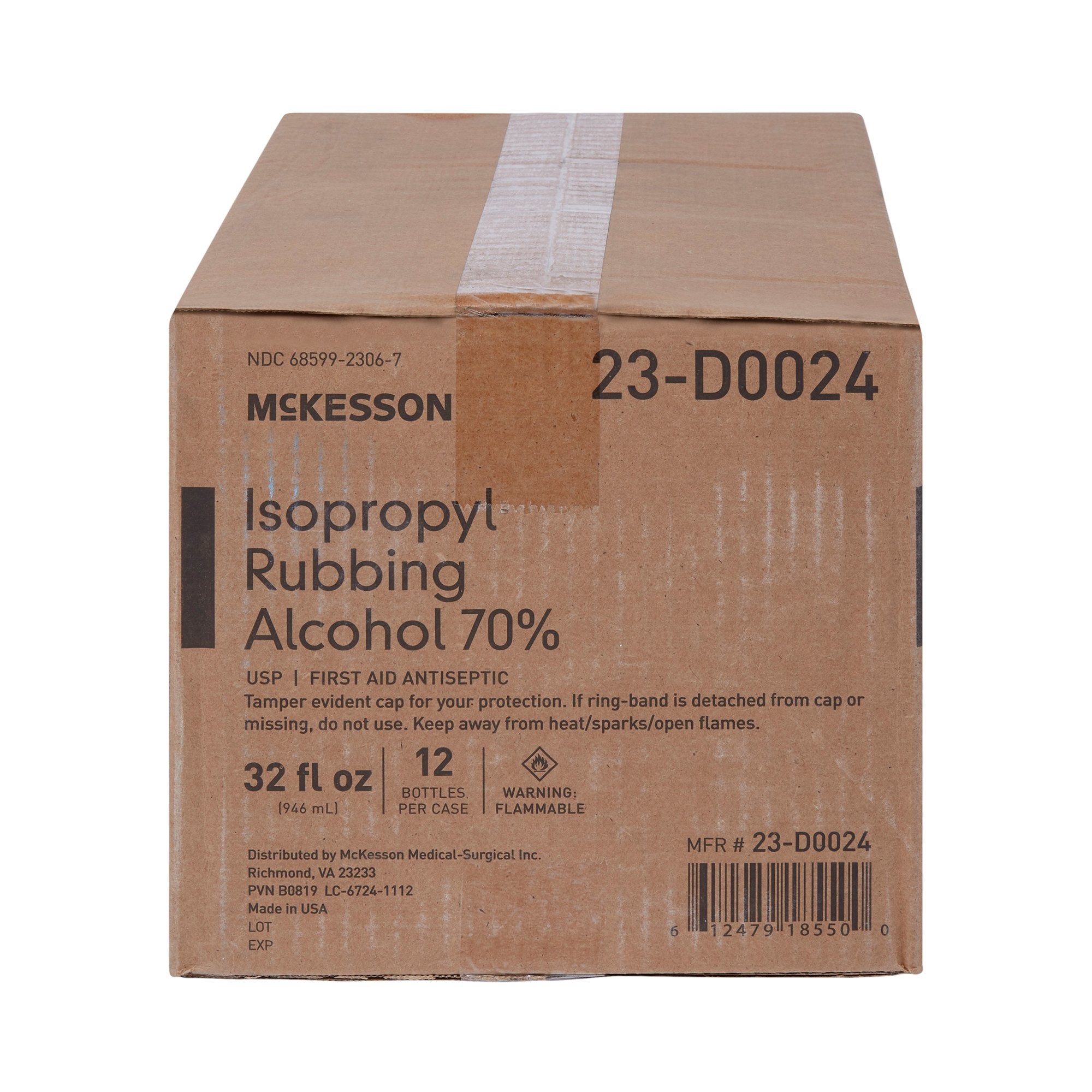 McKesson Antiseptic Isopropyl Alcohol 32 oz. Bottle Topical Liquid 70% Strength