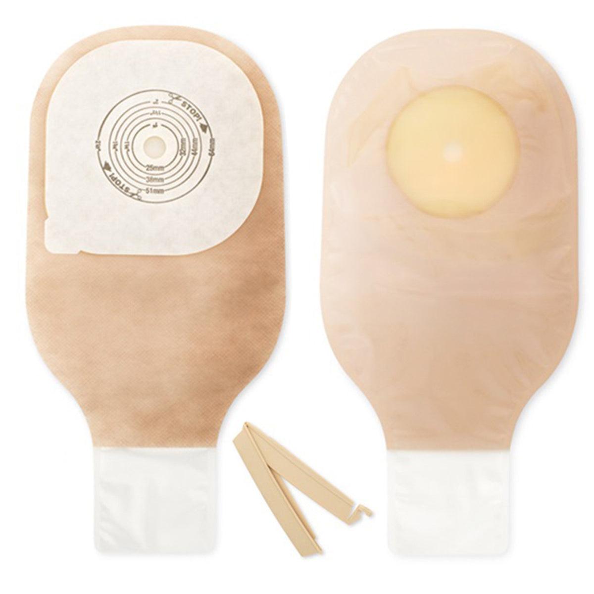 Premier One-Piece Drainable Clear Colostomy Pouch, 12 Inch Length, Up to 2Â½ Inch Flange