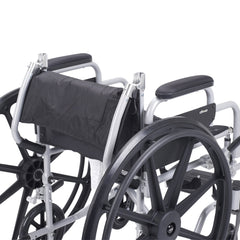 drive Poly-Fly High Strength Lightweight Wheelchair / Flyweight Transport Chair, Black with Silver Finish