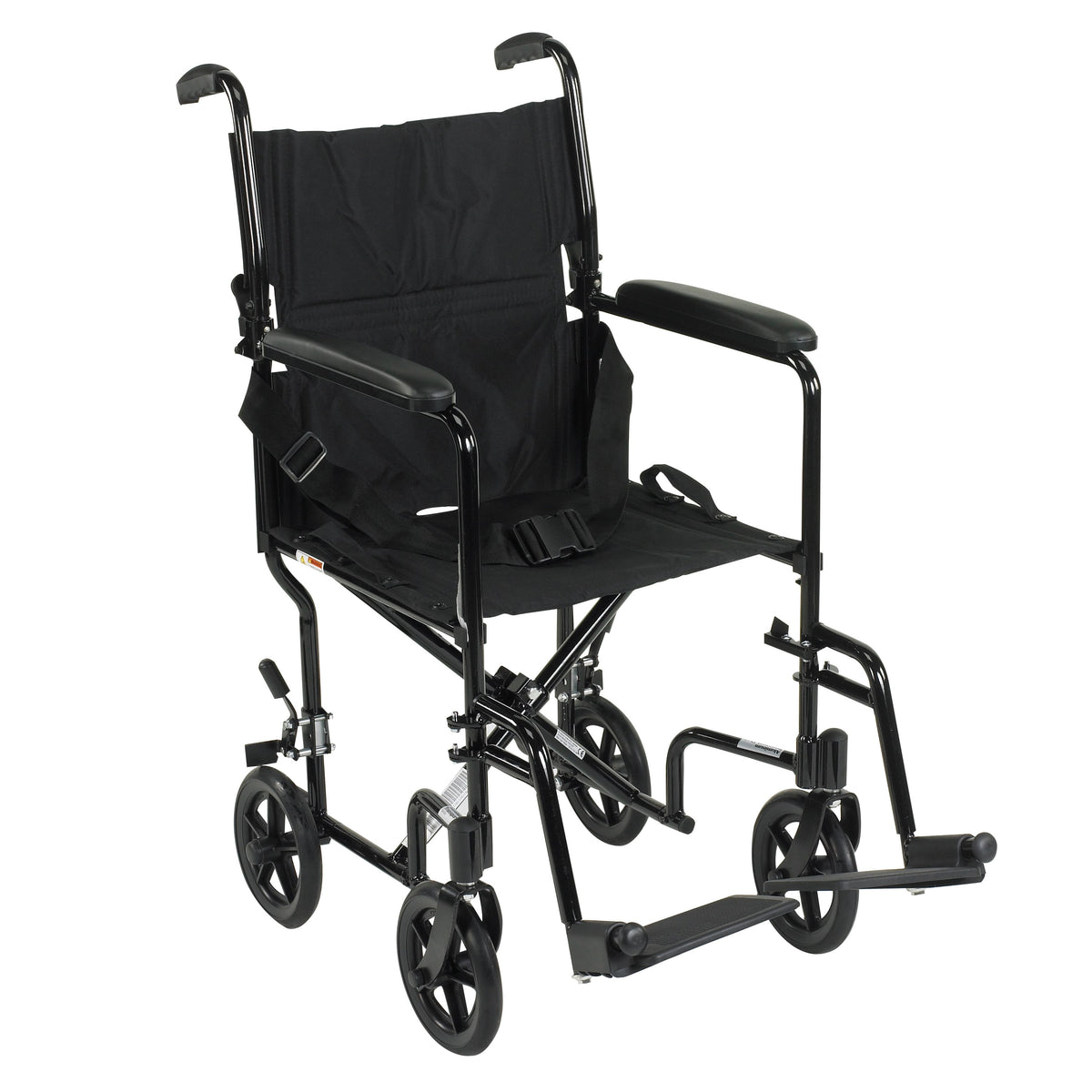 drive Lightweight Transport Chair, Black, 17-Inch Seat Width