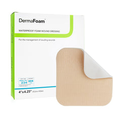 DermaFoam® Nonadhesive without Border Foam Dressing, 4 x 4Â¼ Inch