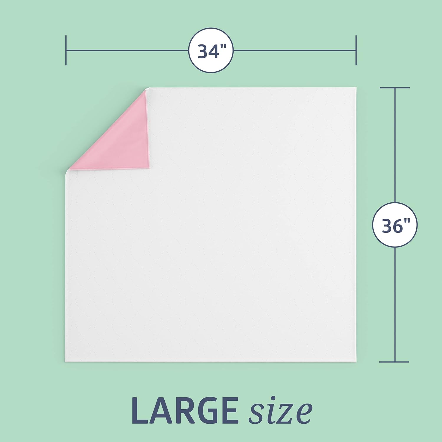 Medline - MDTR1227073AZ Softnit 300 Washable Underpads, Pack of 4 Large Bed Pads, 34" x 36",