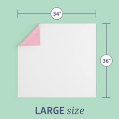 Medline - MDTR1227073AZ Softnit 300 Washable Underpads, Pack of 4 Large Bed Pads, 34" x 36",