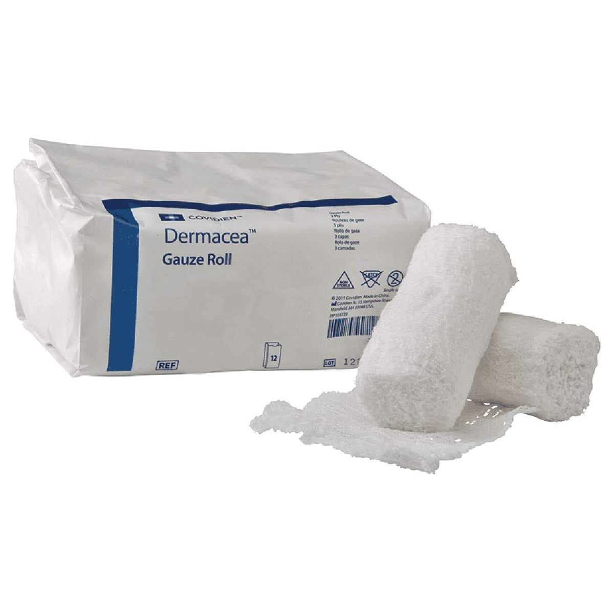 Dermacea NonSterile Fluff Bandage Roll, 4 Inch x 4-1/8 Yard