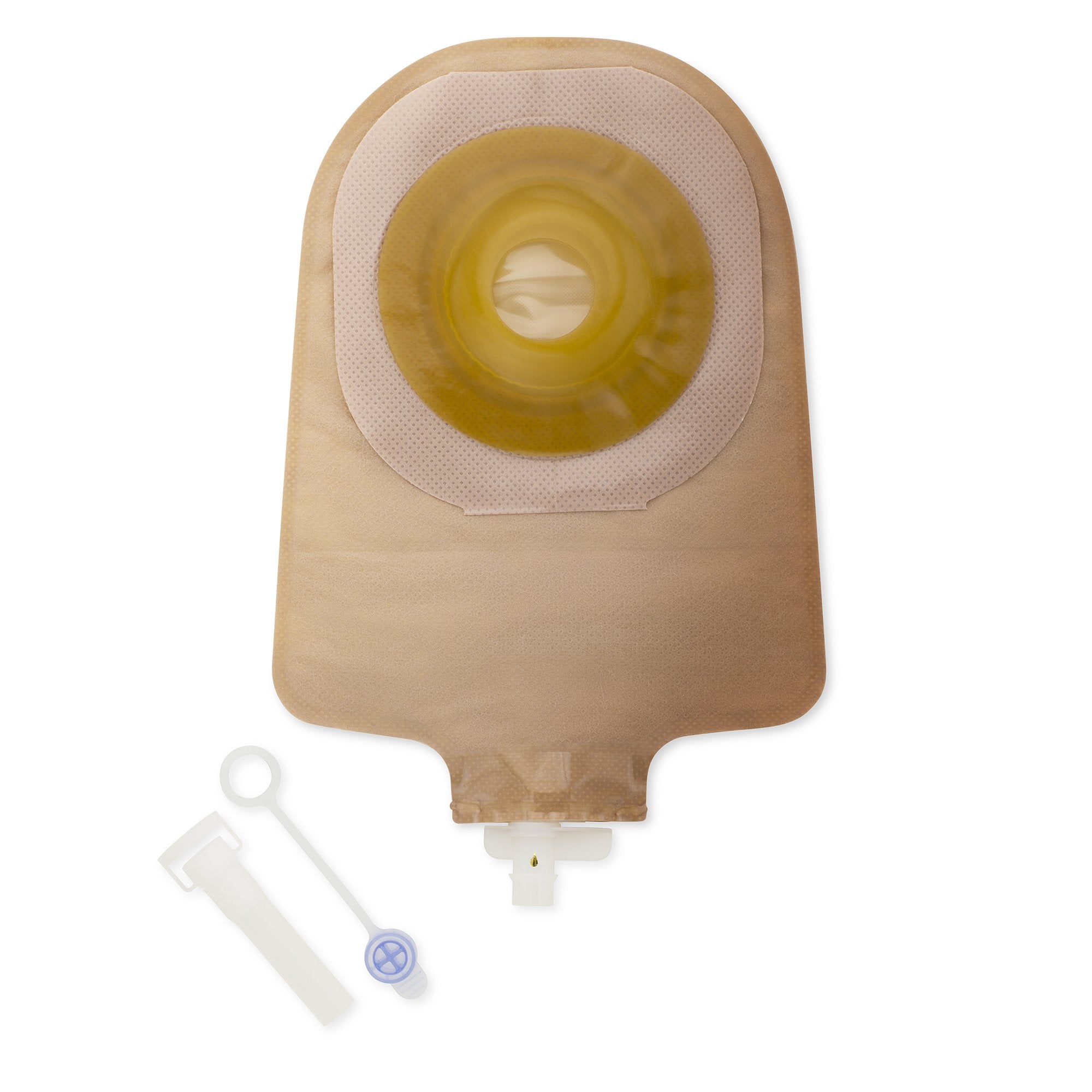 Premier One-Piece Drainable Beige Urostomy Pouch, 9 Inch Length, 1 Inch Stoma