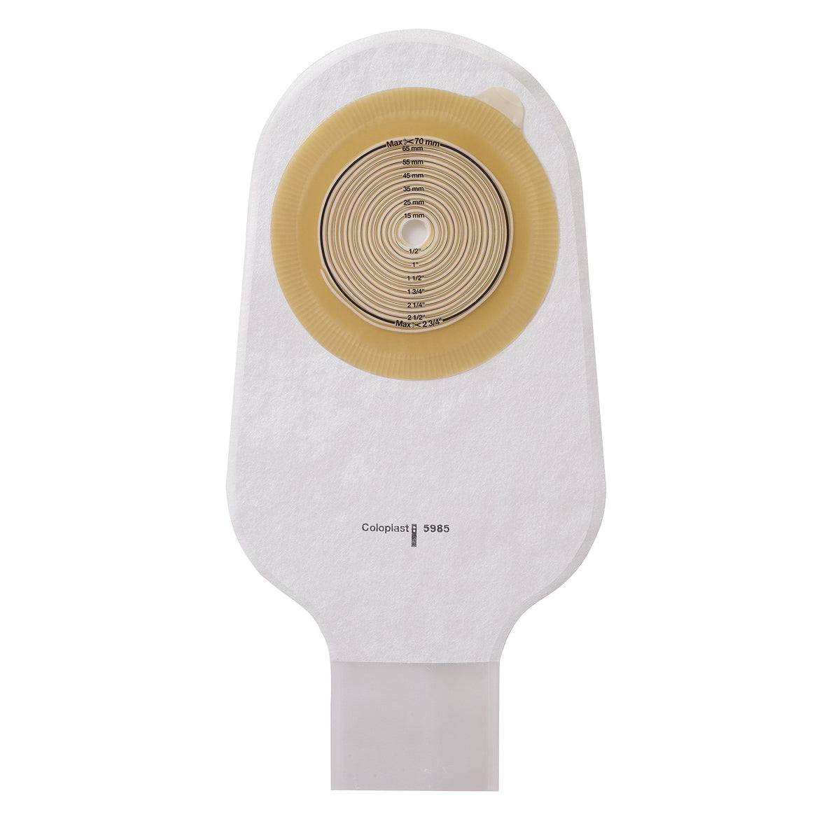 Assura® One-Piece Drainable Transparent Ostomy Pouch, 12 Inch Length, 15-43 mm Stoma