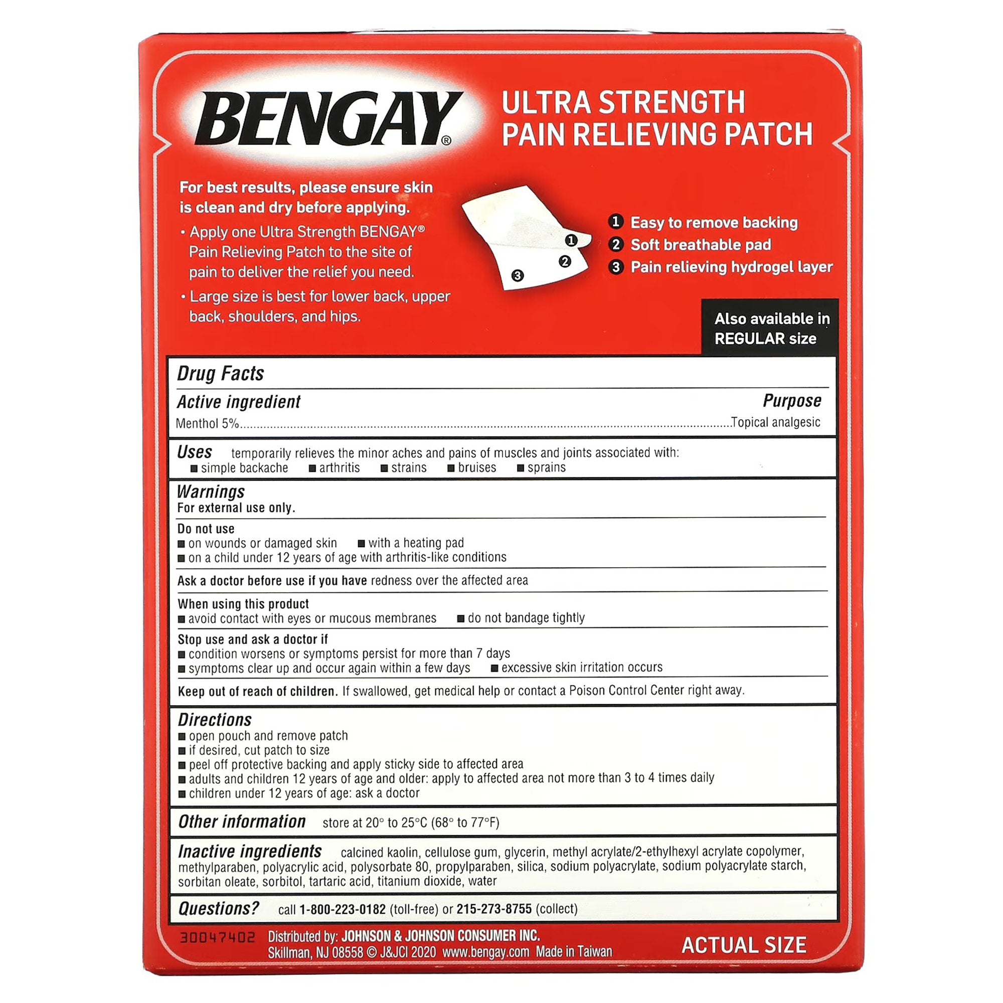 Bengay® Ultra Strength Menthol Topical Pain Relief