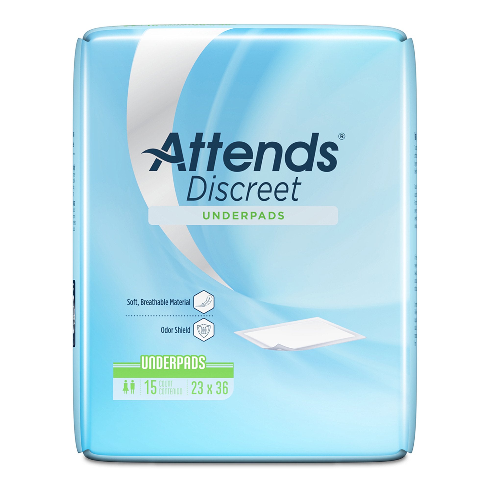 Attends® Discreet Underpad, 23 x 36 Inch