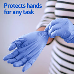 Medline SensiCare Ice Blue Nitrile Exam Gloves,Dark Blue Medium (Pack of 250)